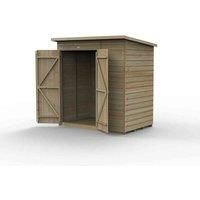 6' x 4' Forest Beckwood 25yr Guarantee Shiplap Pressure Treated Windowless Double Door Pent Wooden Shed (1.98m x 1.4m)