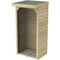 Forest Garden 6' x 3 Pent Upright Overlap Log Store Small