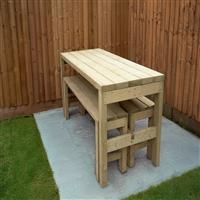 Forest Wooden Garden Dining Table and Benches Set 5'11 x 2'6 (1.8m x 0.76m)