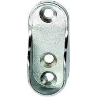 Oval Wardrobe Chrome Hanging Clothes Rail Tube End Centre Supports Brackets