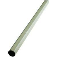 Colorail Brushed Nickel effect Steel Round Tube (L)0.91m (Dia)19mm