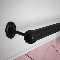 Rothley Black Powder Coated Tube End Bracket