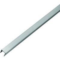 RUK Grey Aluminium Square U Profile Strip 1m x 19.5mm