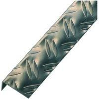 Wickes Checkerplate Angle - Aluminium 43.5 x 23.5mm x 1m