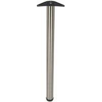 Rothley Worktop Leg Brushed Steel 870-895mm (210PR)