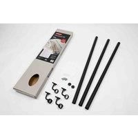 Rothley Internal Handrail Matt Black 3.6m Easy Fit Staircase Bannister Kit