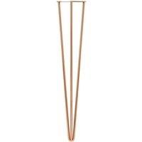 Rothley 710Mm 3 Pin Hairpin Leg Polished Copper Set Of 4