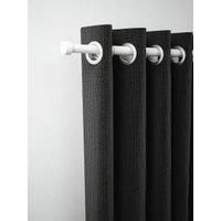 Rothley Extendable Curtain Pole Kit with Stud Finials - Matt White 71-120cm
