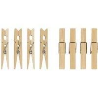Elliott Hardwood Clothes Pegs with Metal Coil Spring for Firm Grip, Contoured to Prevent Leaving Marks on Clothing, This Pack Include 36 Pegs Ideal for Outdoor and Indoor Use