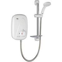 mira go power thermostatic white / chrome