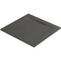 Mira Flight Level Square Shower Tray Slate Effect - 900 x 900mm with Waste