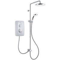 Mira Sprint dual White Chrome effect Electric Shower 9.5kW