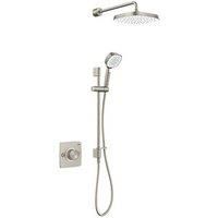 Mira Evoco Dual Thermostatic Mixer Shower Adjustable Fixed Heads Nickel Modern