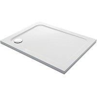 Mira Flight Low Rectangular Stone Resin Shower Tray 1000 x 800mm with Corner Waste