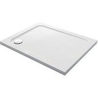 Mira Flight Low Rectangular Stone Resin Shower Tray 1200 x 760mm with Corner Waste