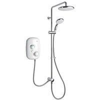 Mira Thermostatic Mixer Shower Set Twin Head Round Gravity Fed Chrome Bathroom