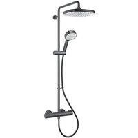 Mira Atom Dual Outlet Rear-Fed Exposed Matt Black Thermostatic Mixer Shower (864HW)