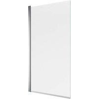 Mira Elevate Semi-Frameless Chrome Square Bathscreen 800mm x 1450mm (538HW)