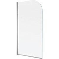 Mira Elevate Semi-Frameless Chrome Curved Bathscreen 800mm x 1450mm (981HW)