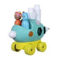 IN THE NIGHT GARDEN 2070 Build and Sort Pinky Ponk Vehicle, CBeebies Toy, With Igglepiggle and Upsy Daisy, Shape Sorter, Learning Fun, Age 18 months and up, Blue