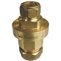 Thomas Dudley Ltd DN15 Brass Compression Reducing Pipe Interrupter 22mm x 15mm (3362X)