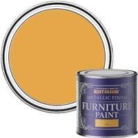 Rust-Oleum Metallic Finish Furniture Paint 750ml / 125ml - Silver & Gold