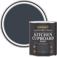 Rust-oleum Ro Kitchen Cupboard Paint Black Sand Matt 750Ml, Black