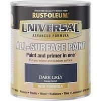 RustOleum Universal Paint Gloss Dark Grey 750ml  wilko