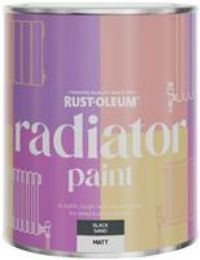 Rust-Oleum Black Heat Resistant Radiator Paint in Matt Finish - Black Sand, 0.75 Liters (SHDRCT1116)