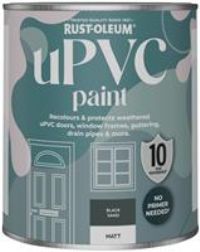 Rust-Oleum Black uPVC Door and Window Paint in Matt Finish - Black Sand 750ml