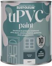 Rust-Oleum Blue uPVC Door and Window Paint in Matt Finish - Evening Blue 750ml