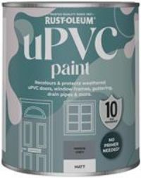 Rust-Oleum Grey uPVC Door and Window Paint in Matt Finish - Marine Grey 750ml