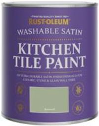 Rust-Oleum Green water resistant Kitchen Tile Paint in Satin Finish - Bramwell 750ml