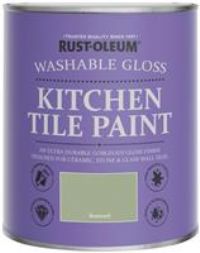 Rust-Oleum Green Water-Resistant Kitchen Tile Paint in Gloss Finish - Bramwell 750ml