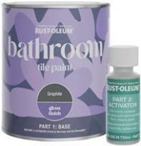 Rust-Oleum Gloss Bathroom Tile Paint 750ml - Graphite