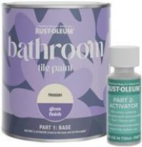Rust-Oleum Gloss Bathroom Tile Paint 750ml - Hessian