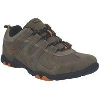 Hi-Tec Men/'s QUADRA II Walking Shoe, Taupe/Burnt Orange, 10 UK