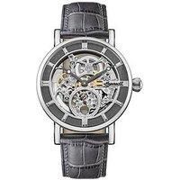 Ingersoll Men's The Herald Automatic Watch with Skeleton Dial and Grey Leather Strap I00402