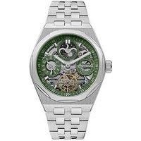 Ingersoll 1892 The Broadway Automatic Mens Watch Green Dial And Silver Bracelet