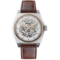 Ingersoll Ingersoll 1892 The Vert Automatic Mens Watch With White Dial And Brown Leather Strap - I14302
