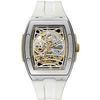 Ingersoll The Challenger Mens 42mm Automatic Watch with White Dial and White PU Strap I12308