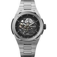 Ingersoll The Springfield Mens 48mm Automatic Watch with Black Skeleton Dial and Black Stainless Steel Bracelet Strap I15203