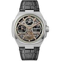 Ingersoll The Spirit Mens 46.7mm Automatic Watch with Black Dial and Black Leather Strap I15801