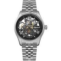 Ingersoll Ingersoll 1892 The Maverick Automatic Mens Watch With Black Skeleton Dial And Silver Stainless Steel Bracelet- I17403