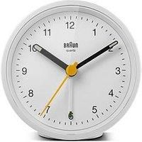 Braun Classic Analogue Alarm Clock - White / Minimalist 