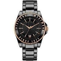 Vivienne Westwood Sloane Ladies Quartz Watch with Black Dial & Gloss Black Ceramic Bracelet