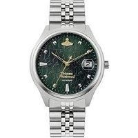 Vivienne Westwood Camberwell Ladies 37mm Quartz Analogue Display Watch with Green Dial & Stainless Steel Bracelet