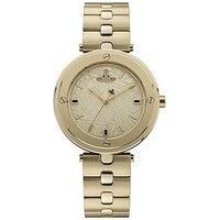 Vivienne Westwood Whitehall Ladies 34mm Quartz Analogue Display Watch with Champagne Dial & Gold Stainless Steel Bracelet