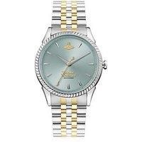 Vivienne Westwood Seymour Ladies Quartz Watch With Light Blue Dial & Two Tone Stainless Steel Bracelet