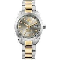Vivienne Westwood Fenchurch Ladies 28mm Quartz Analogue Display Watch with Grey Dial and Two Tone Stainless Steel Bracelet